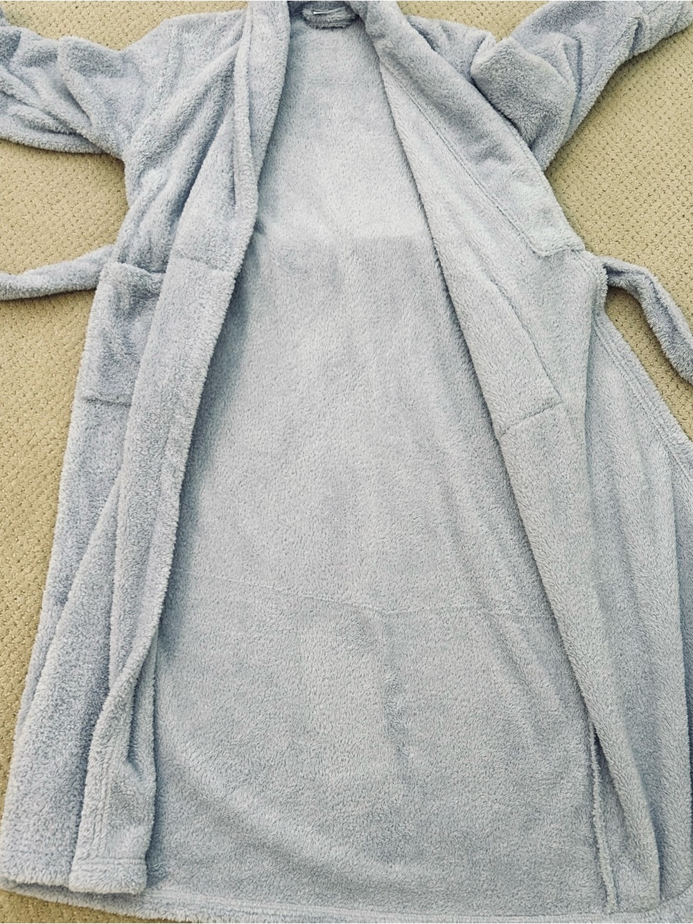 Vintage Y2K Bath & Body Works Lavender Plush Robe S/M Soft Spa Cozy 2 Pockets - Picture 9 of 12